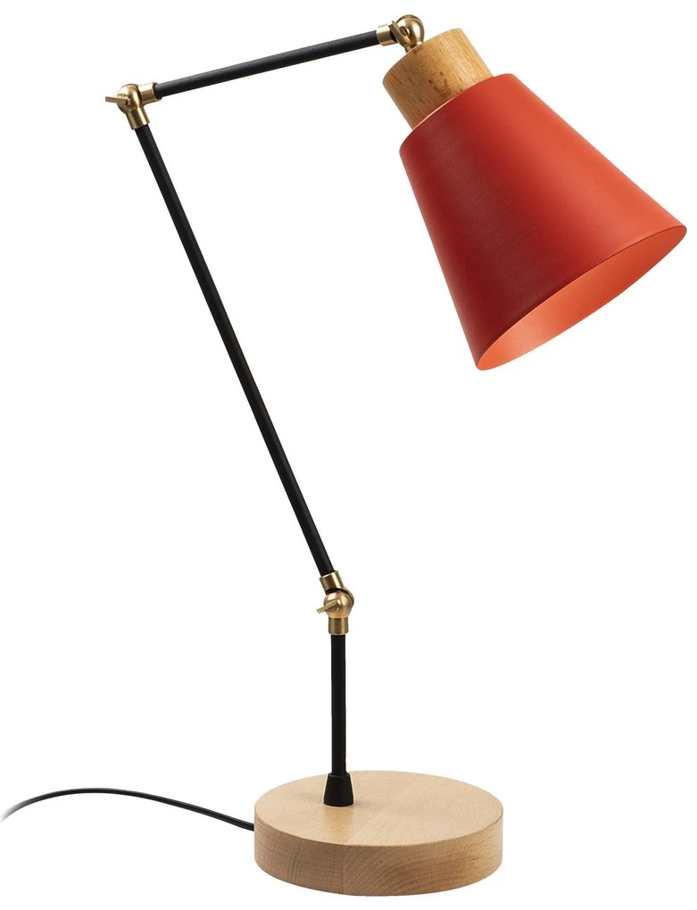 Candeeiro de Mesa Manavgat – Vermelho – 14 cm de Diâmetro, 52 cm de Al