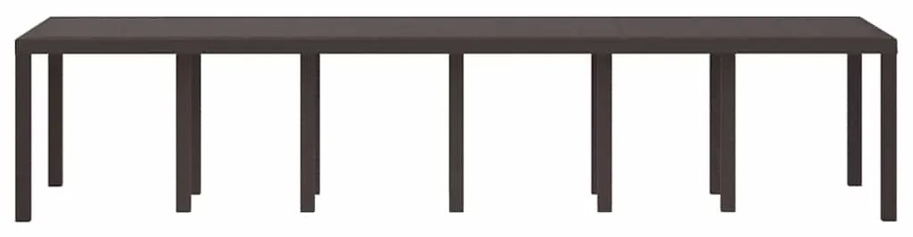 Mesa de Jardim vidaXL Castanha 350x100x73 cm Polirattan