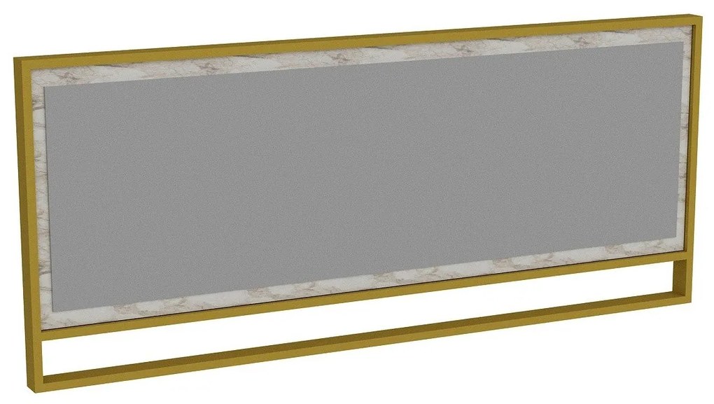 Espelho Decorativo Polka – Dourado e Branco – 90 x 37,8 x 3 cm