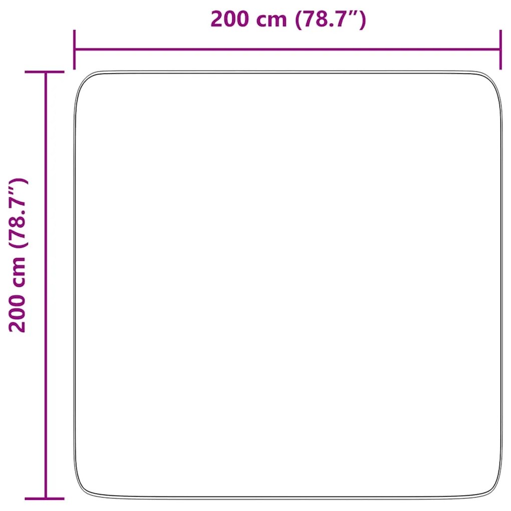 Tapete shaggy de pelo alto NAVARRA 200x200 cm cinzento-claro