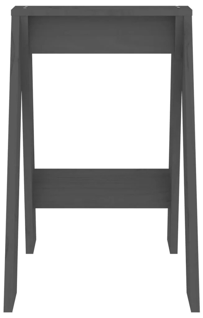 Bancos 2 pcs 40x40x60 cm pinho maciço cinzento