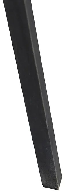 Tripé preto com abajur de linho cinzento escuro 45 cm - Tripod Classic Clássico / Antigo