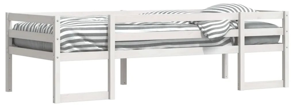 Estrutura de cama infantil 80x200 cm pinho maciço branco