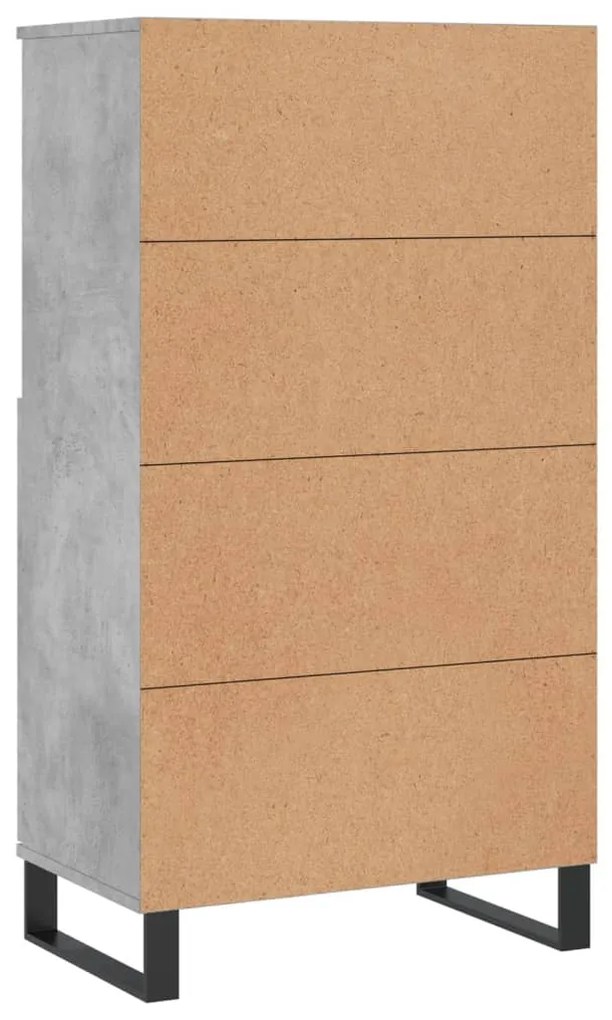 Aparador alto 60x36x110cm derivados de madeira cinzento cimento