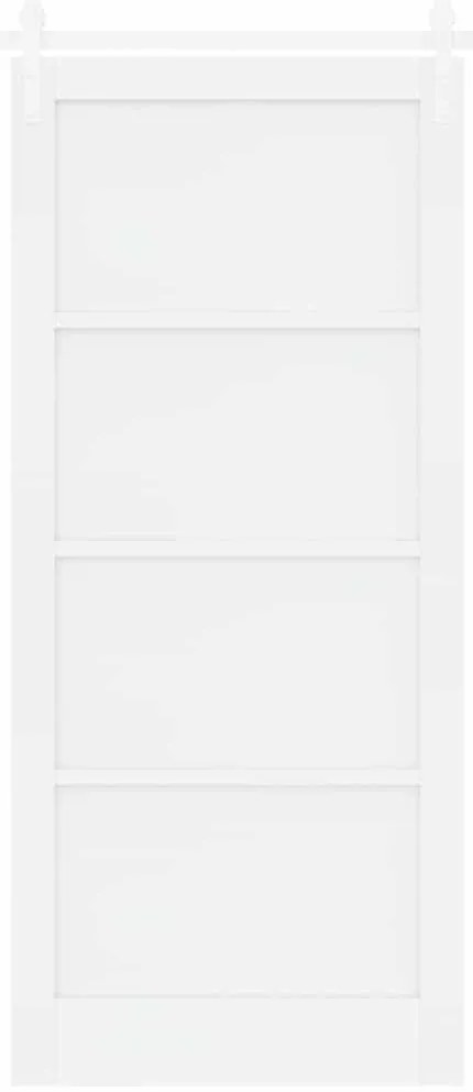 Porta Deslizante vidaXL com Ferragens Brancas 93x211 cm de Madeira Sól
