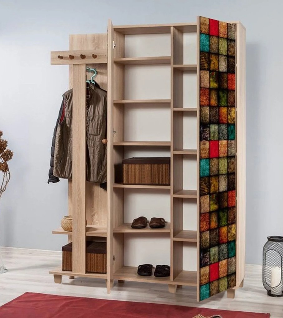 Hall Stand Garmanto – Sonoma Oak – 135x192x36 cm