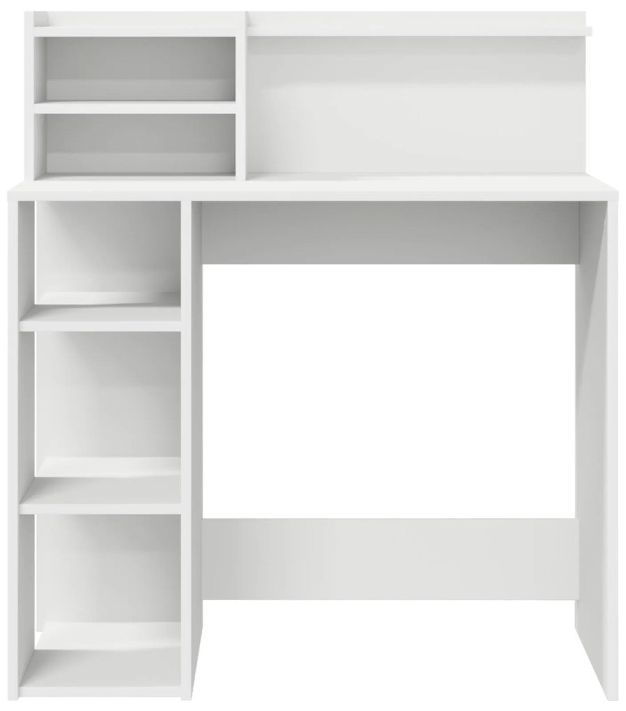 Mesa com Armazenamento Branca 90x48x101.5 cm Madeira Engenheirada