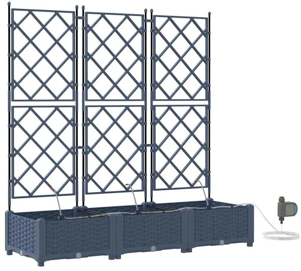 Jardineiras de Jardim 1 pc Cinzeto 120 x 40 x 126 cm Plástico