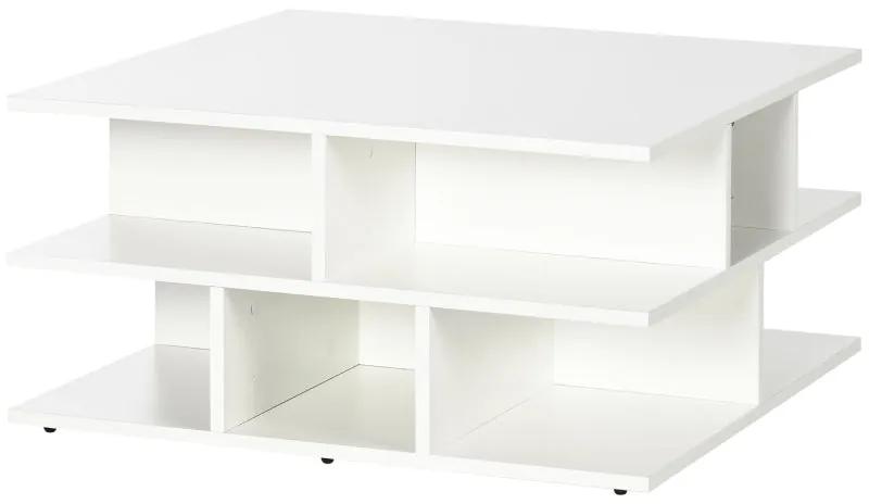 Mesa de Centro Petit com Prateleiras - Design Moderno
