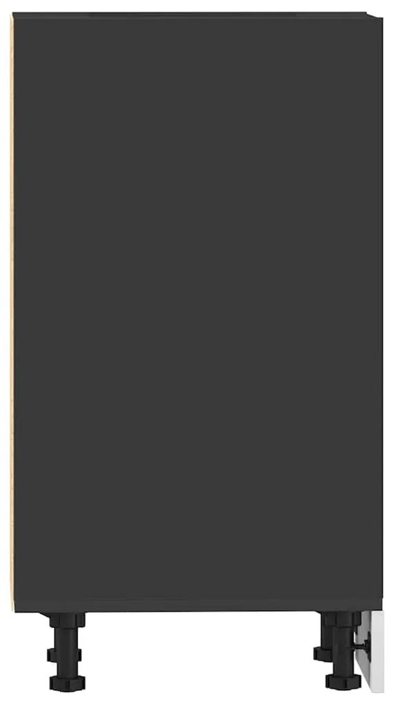 Armário inferior “Riga” 20x44,5x81,5 cm contraplacado preto