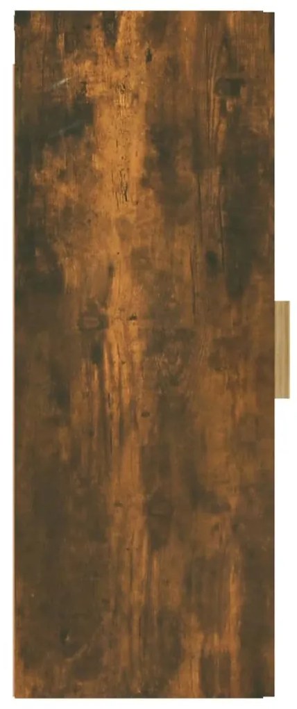 Armário parede 34,5x34x90cm madeira processada carvalho fumado
