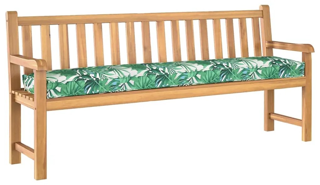 Almofadas de Palete para Banco 2 pcs Padrão de Folhas 200x40x8 cm Teci