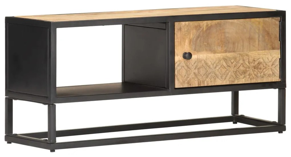 Móvel de TV c/ porta esculpida 90x30x40 cm mangueira áspera