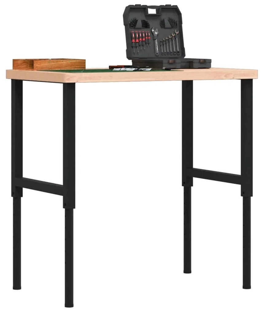 vidaXL Bancada retangular 100x60x(73-99,5) cm madeira de faia maciça