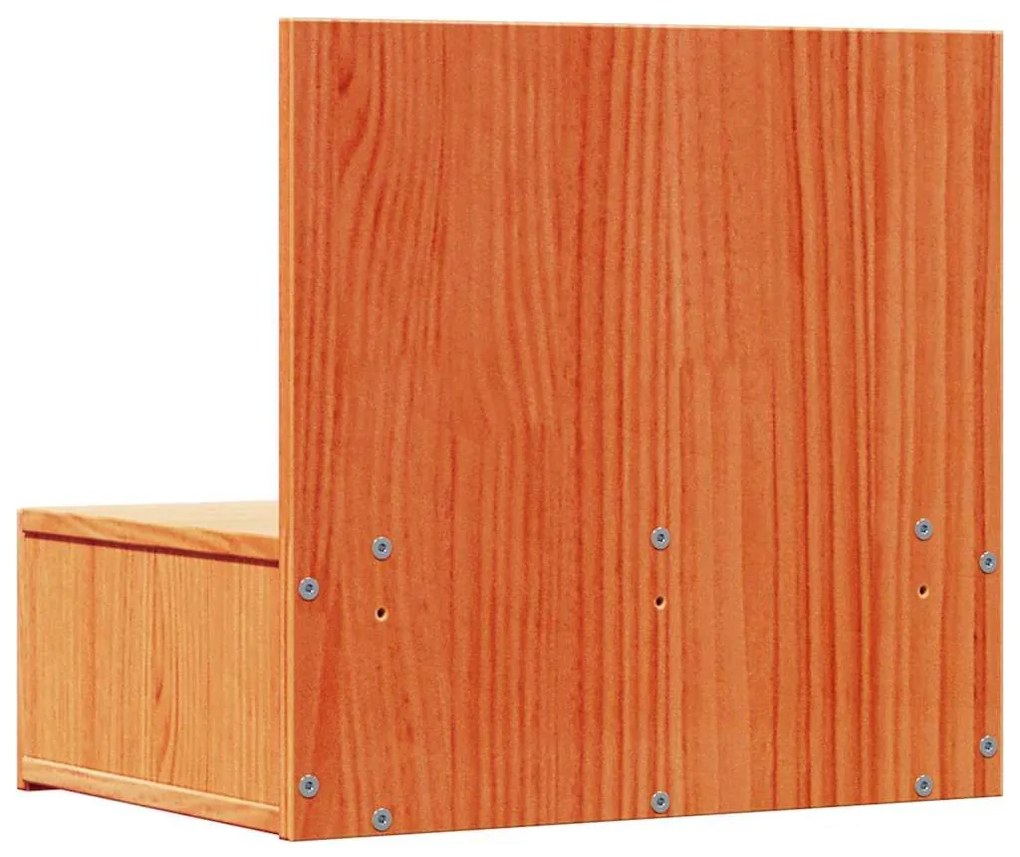 Mesa de Cabeceira Montada na Parede com gaveta Castanho-mel