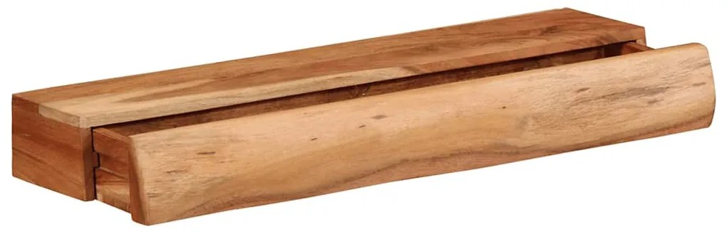 Prateleiras parede 2 pcs 60x17x8 cm madeira de acácia maciça
