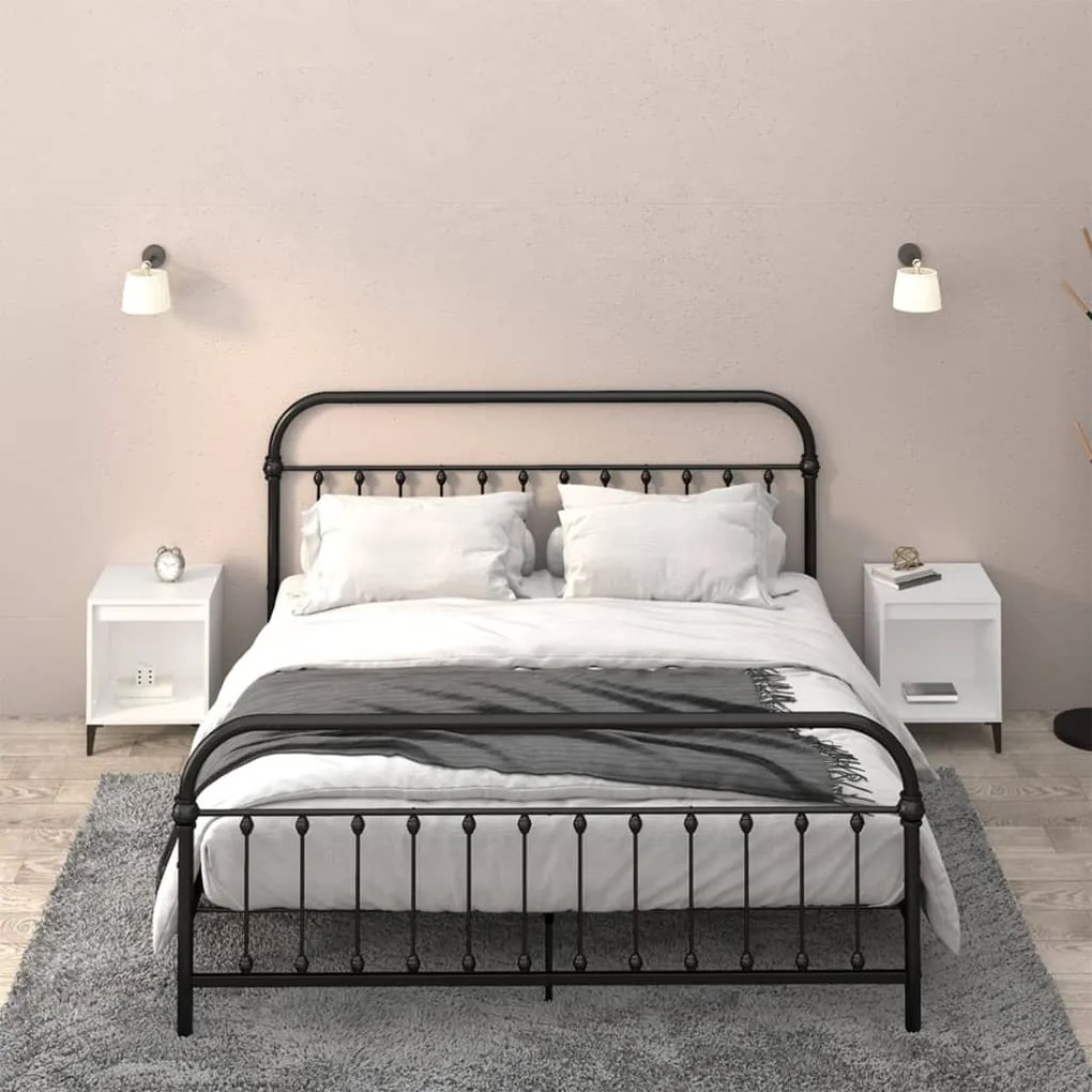 821875 vidaXL Mesas de cabeceira 2 pcs 40x35x50 cm branco