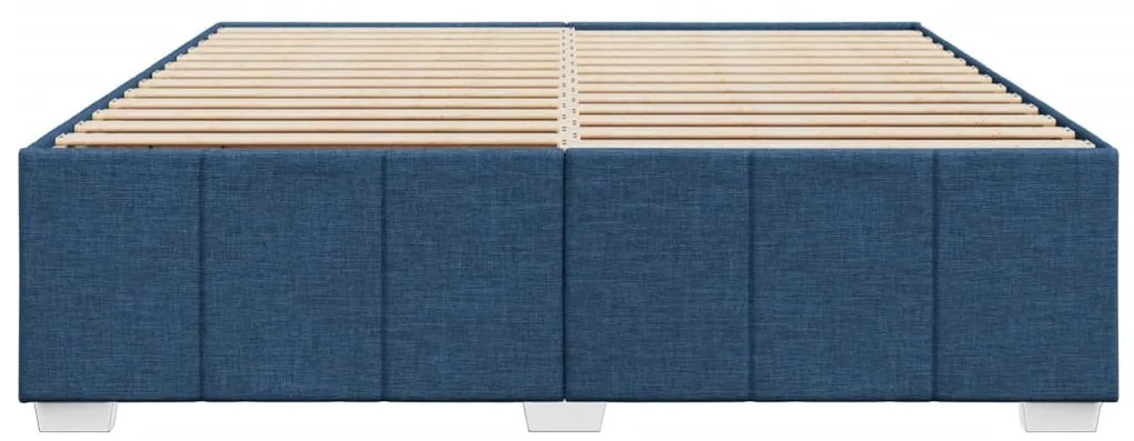 Estrutura de cama sem colchão 180x200 cm tecido azul
