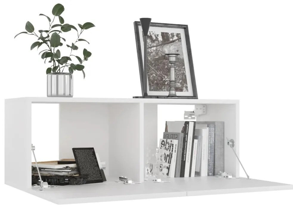 Móvel de TV 80x30x30 cm derivados de madeira branco