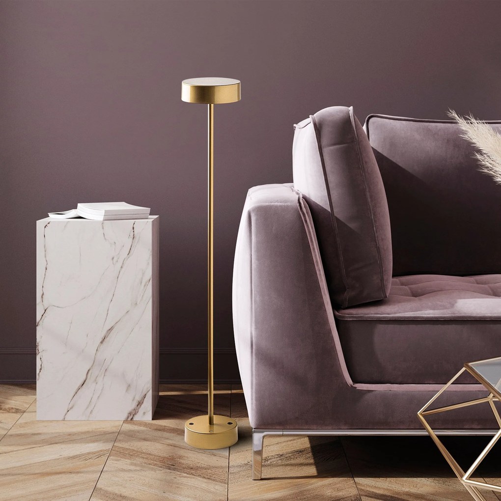 Candeeiro de Pé Keyf – Dourado – Diâmetro: 16 cm Altura: 111 cm