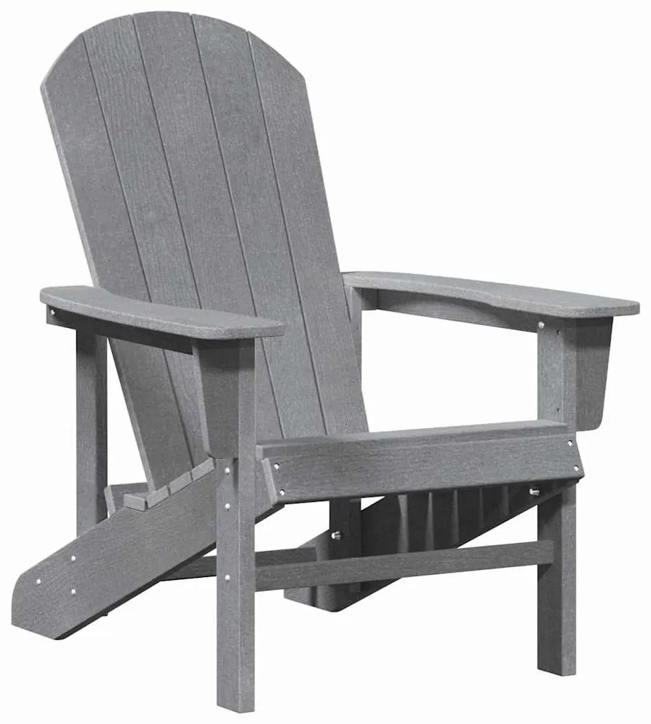 Cadeira Adirondack Cinzento Claro 74x82x91 cm HDPE