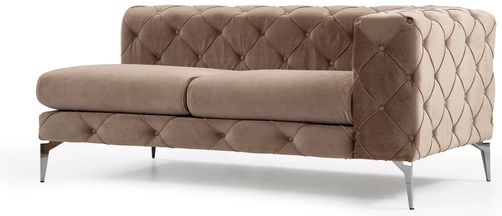 Sofá de 4 Lugares Como – Creme Escuro – 344x90x72 cm