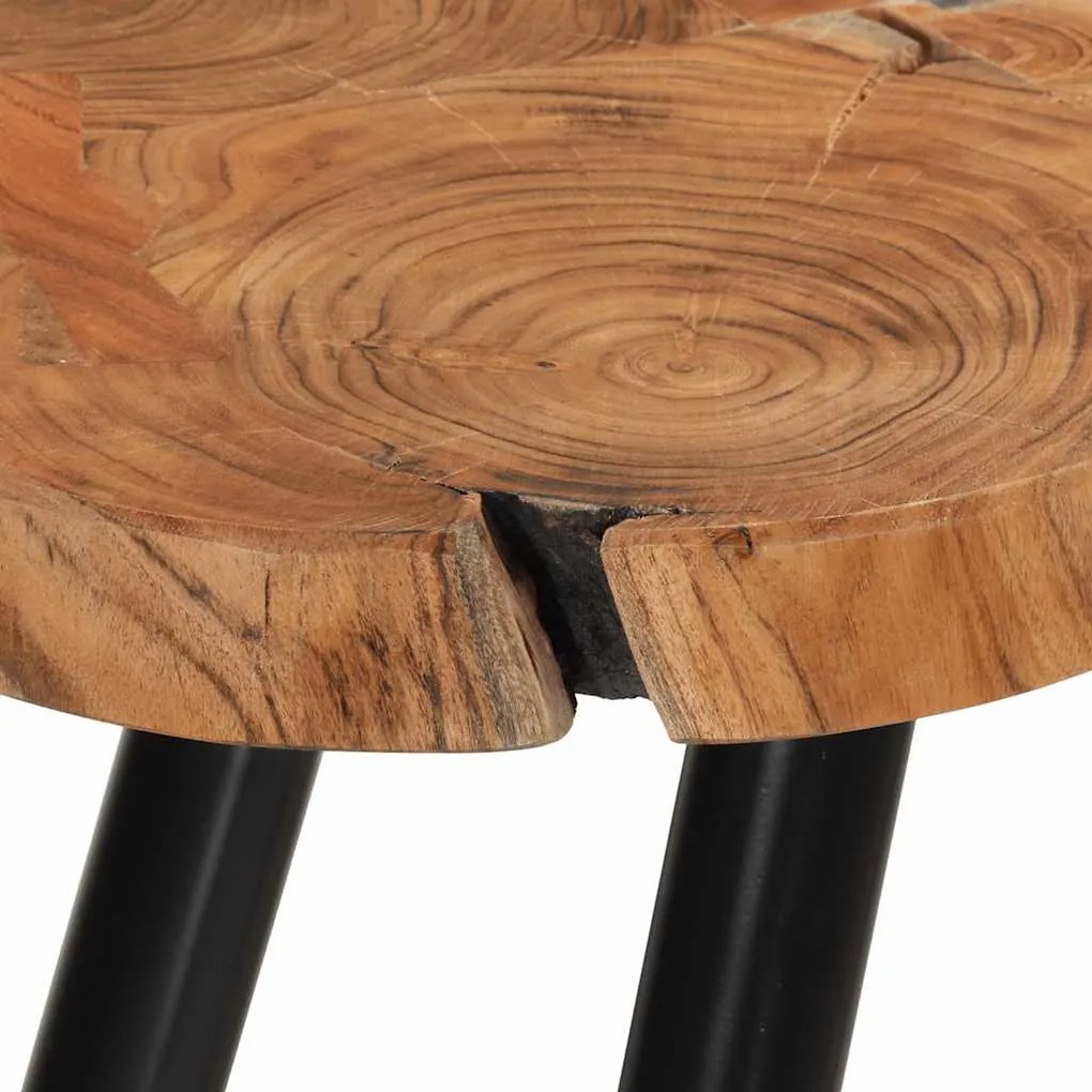 Mesa de centro 35 cm 6 troncos madeira de acácia sólida
