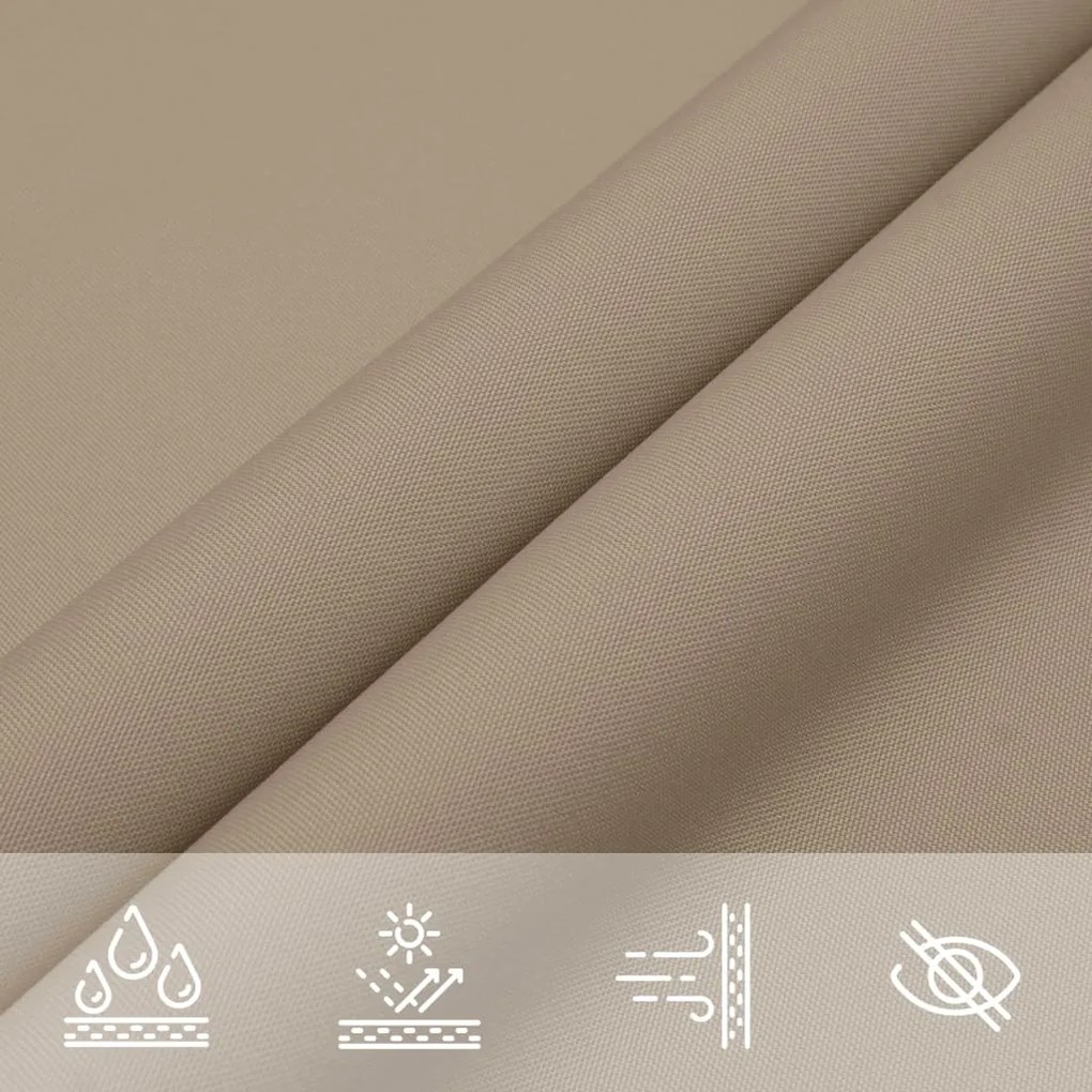 Para-sol vela tecido oxford triangular 2,5x2,5x3,5 m cinza-aca.