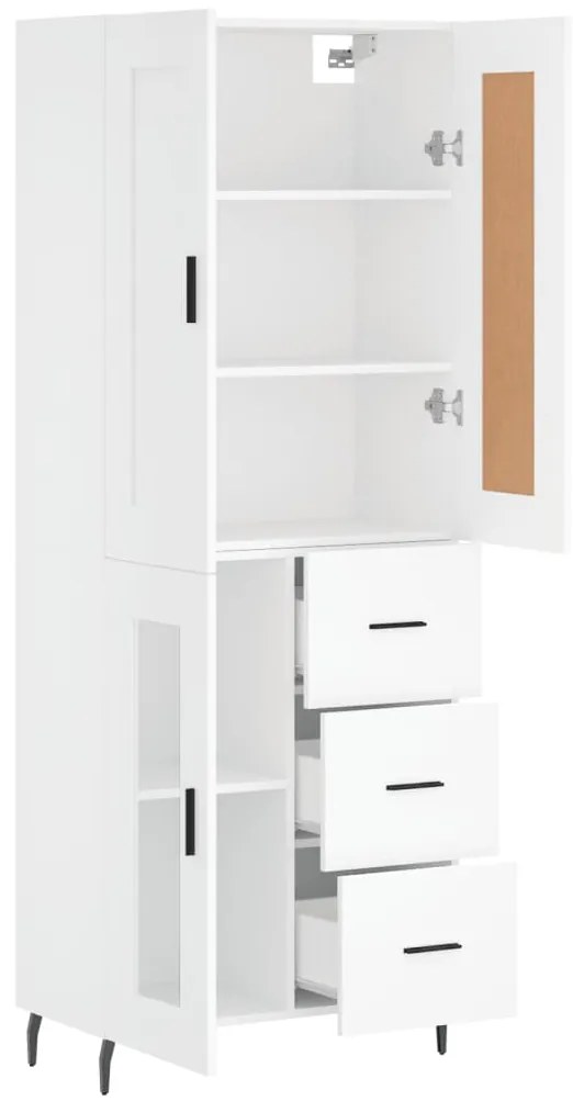 Armário alto 69,5x34x180 cm derivados de madeira branco