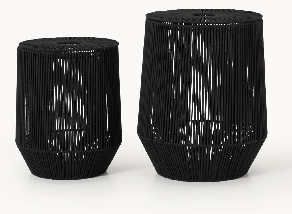 Cestos para roupa em corda artesanais Gabe, conjunto de 2