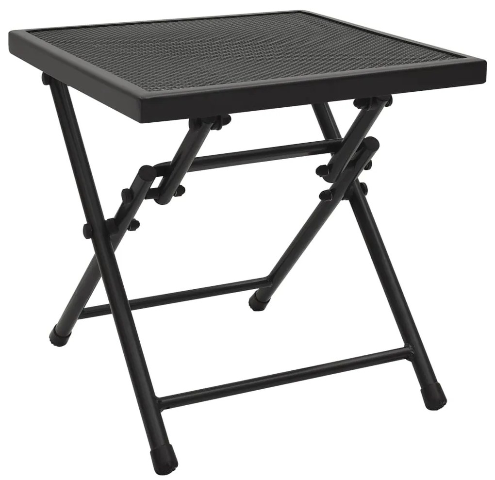vidaXL Mesa em rede dobrável 38x38x38 cm aço antracite