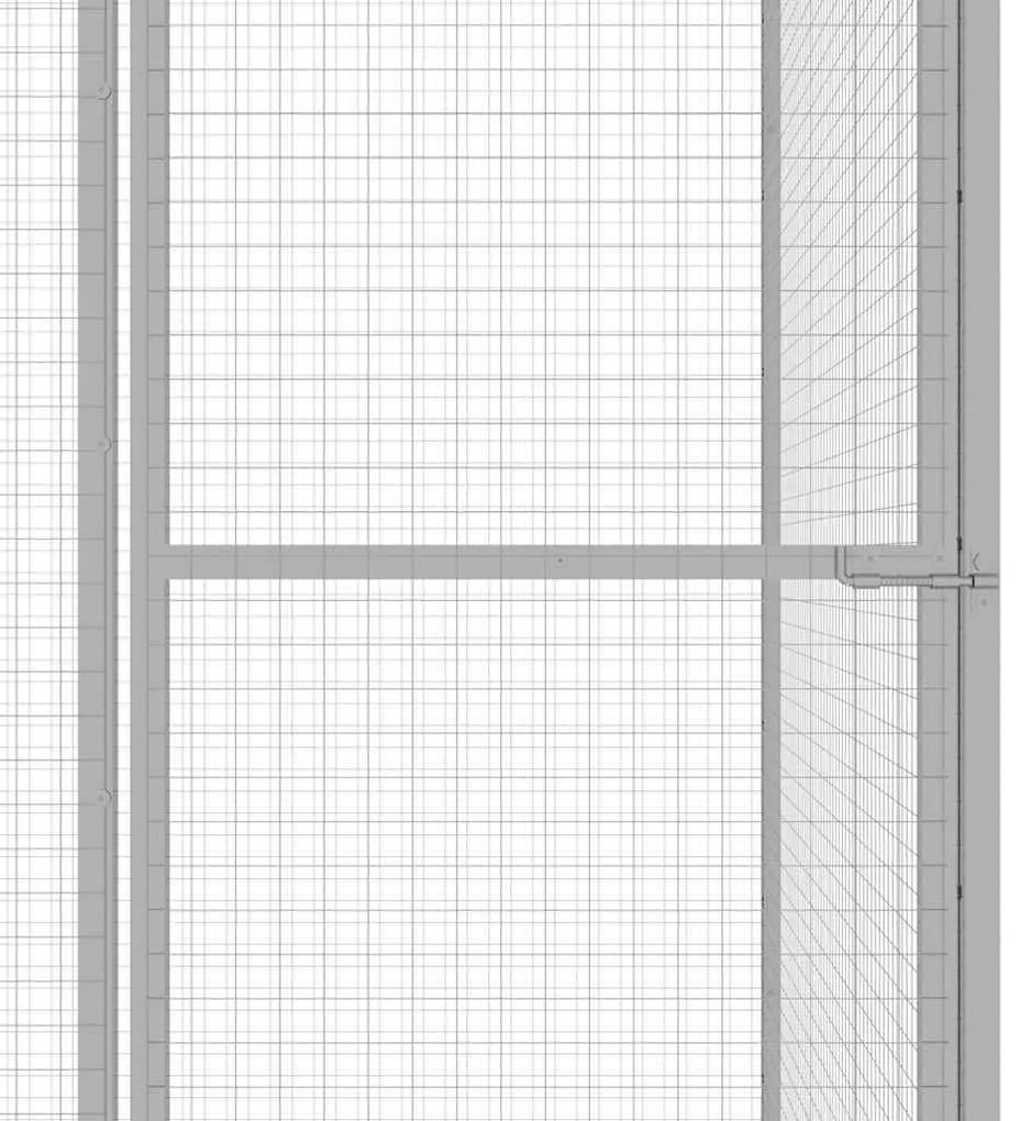 Jaula para gatos 6x1,5x1,5 m aço galvanizado