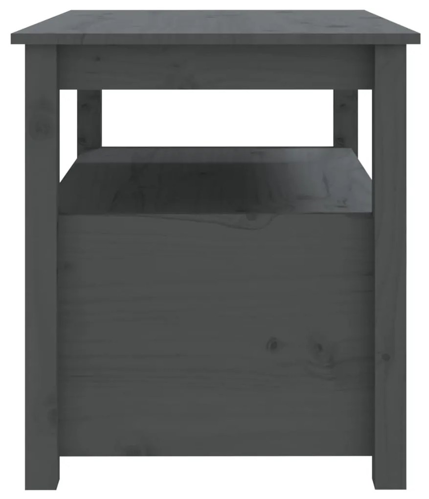 Mesa de centro 71x49x55 cm pinho maciço cinza
