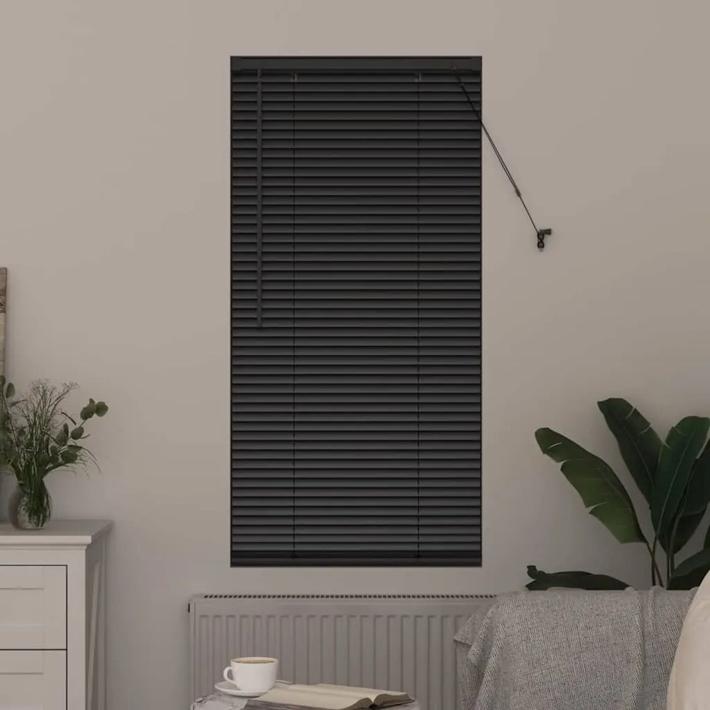 Persiana de Janela com cortinas Outros Manual Preto 80 x 130 cm Alumín