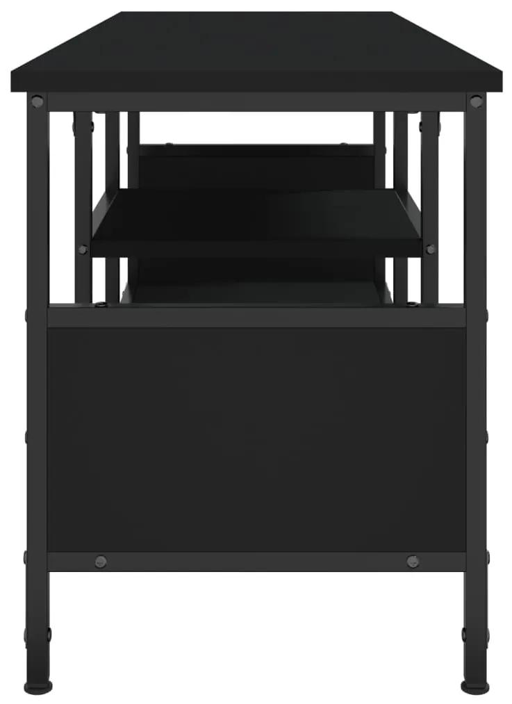 Móvel de TV 100x35x45 cm derivados de madeira/ferro preto