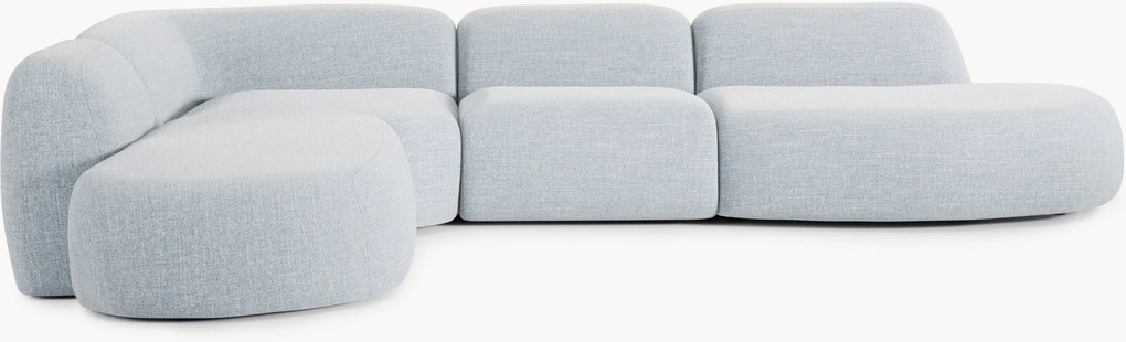 Sofá de canto modular XL em bouclé Wolke