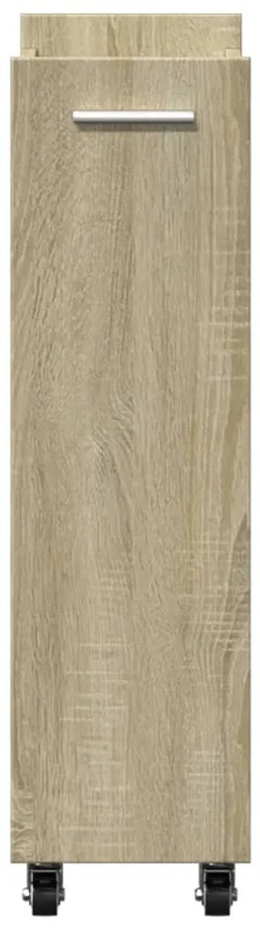 Armário c/ rodas 60x22x79 cm derivados madeira carvalho sonoma