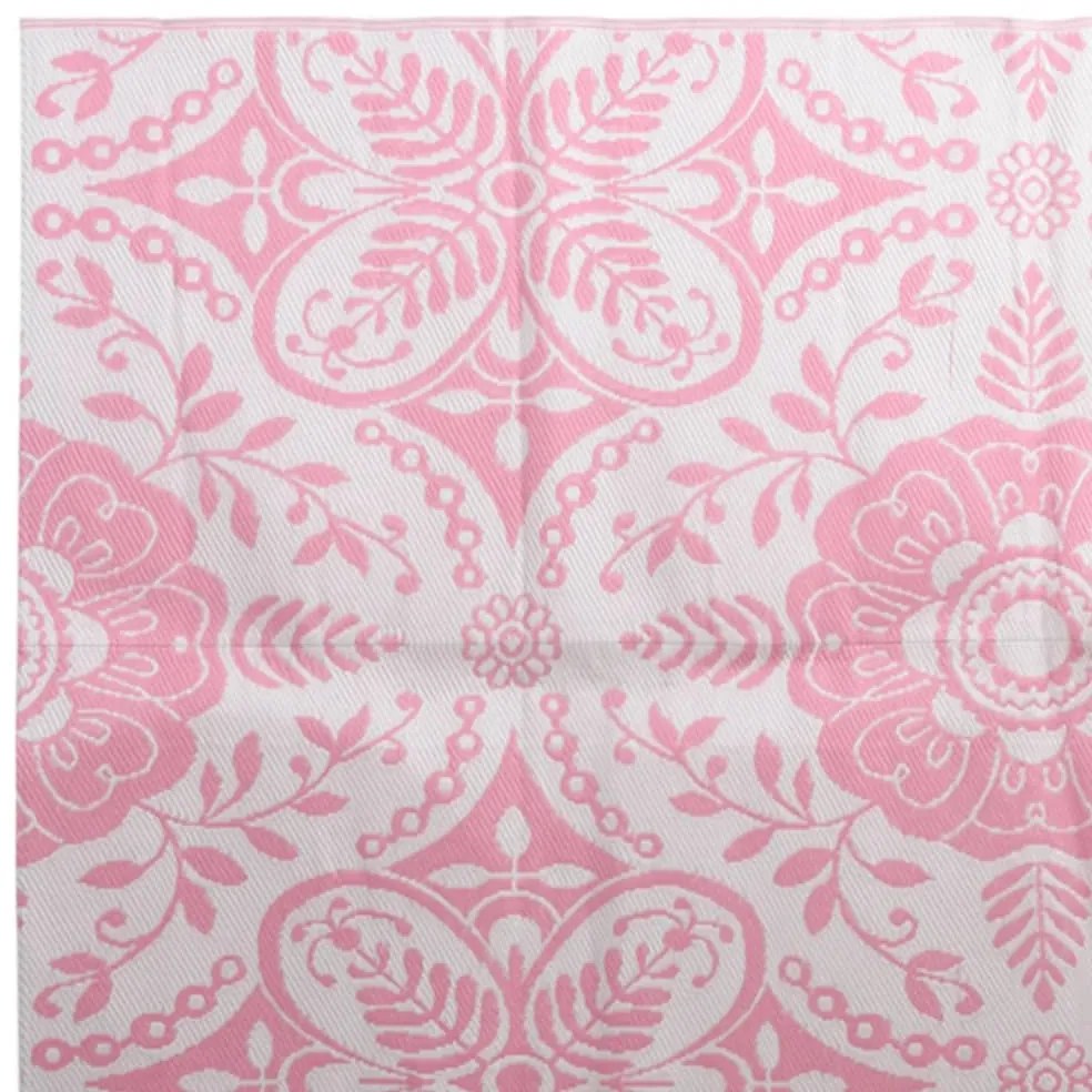 Tapete de exterior 160x230 cm ARAKIL PP cor-de-rosa