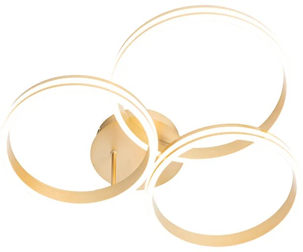 Candeeiro de teto em latão com LED regulável em 3 níveis 3 luzes - Navara