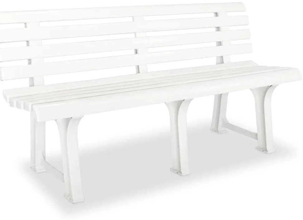Banco de jardim 145,5 cm plástico branco