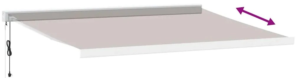 Toldo retrátil automático 450x300 cm castanho