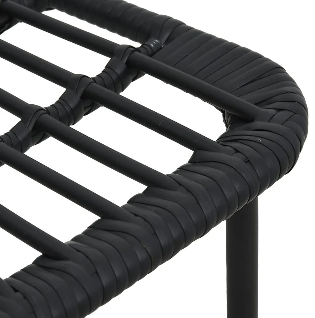 3 pcs conjunto de jantar para exterior vime PE e vidro