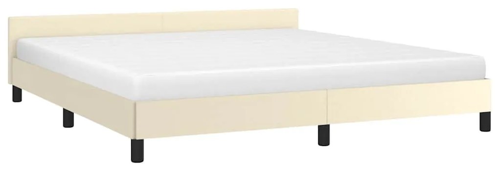 Estrutura cama c/ cabeceira sem colchão 180x200 cm creme