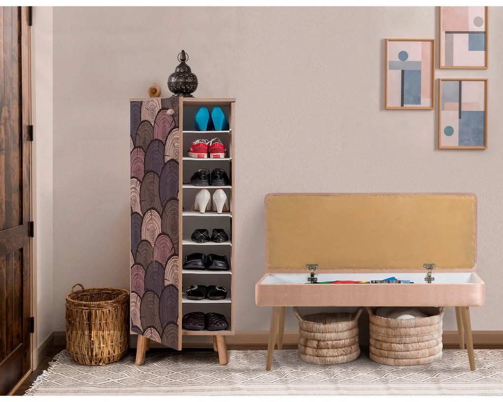 Conjunto de Mobiliário de Entrada Vegas – Sonomo Stone – Sapateira: 50
