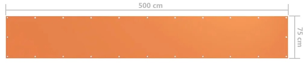 Tela de varanda 75x500 cm tecido Oxford laranja