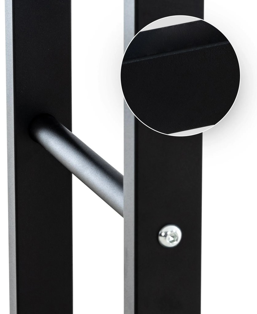 Suporte para lenha Keri V2 60 x 150 x 25 cm Preto