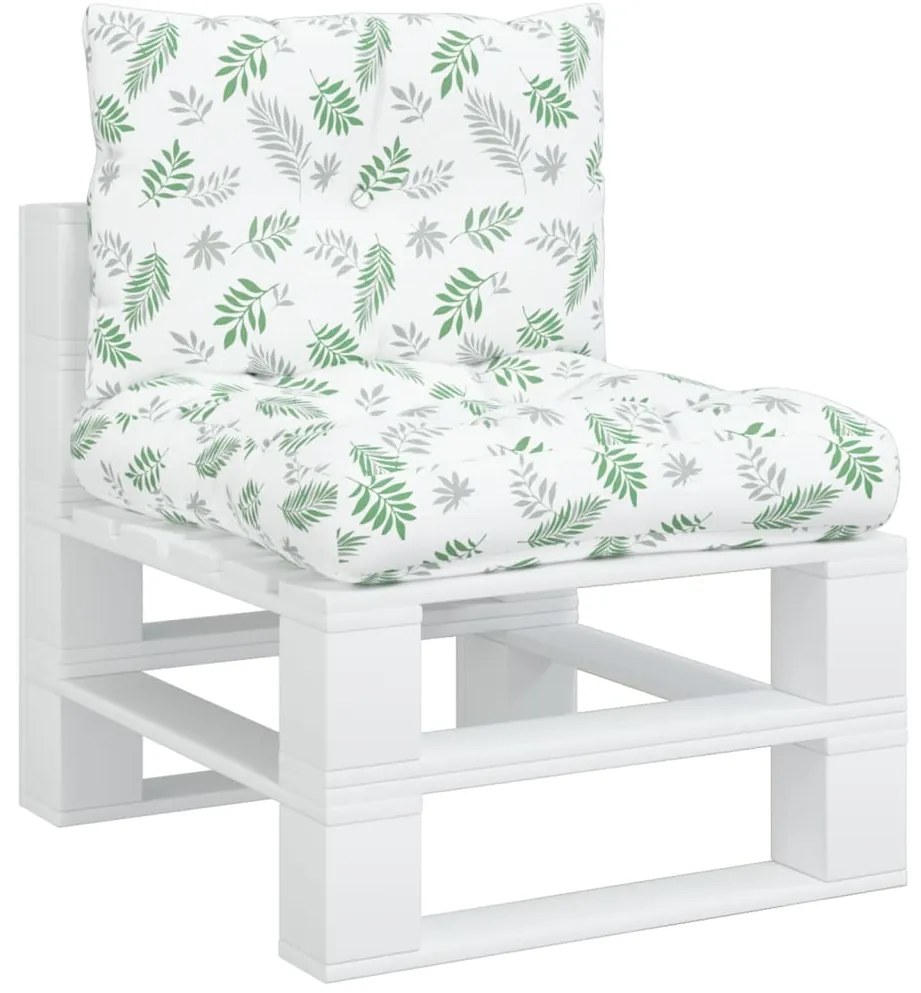 Almofadões p/ móveis paletes 2 pcs tecido oxford padrão folhas