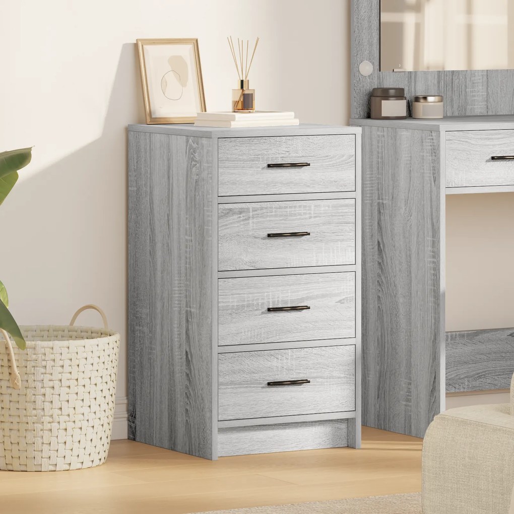 vidaXL Aparador Cinzento Sonoma 40x41x75 cm Madeira Engenheirada