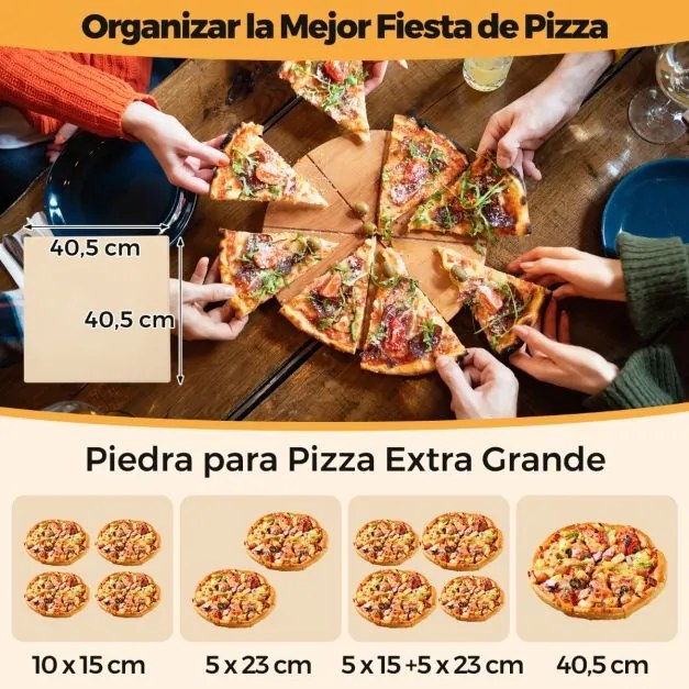 Forno de Pizza Exterior de 2 Camadas Fogão Portátil com Pedra, Pá e Grelhas para Churrasco e Tampa para Acampamento 61 x 53 x 83 cm Preto