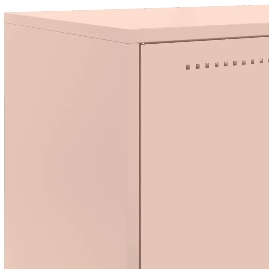 Aparador alto 68,5x38,5x123,5 cm aço rosa